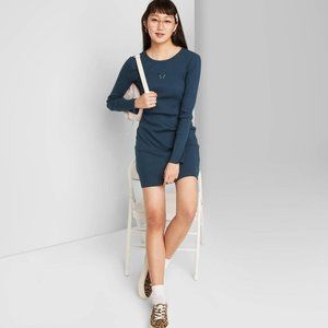 NWT Wild Fable Juniors Butterfly Mini Ribbed Bodycon Dress